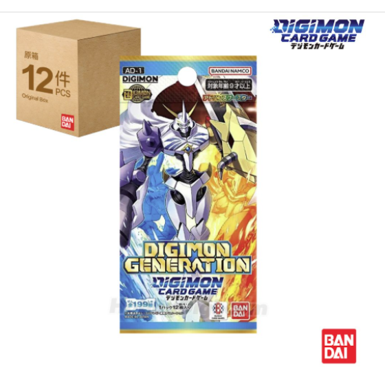 [Japanese Ver] Bandai Digimon Card Game Card Game Advance Booster Pack - AD01-Digimon Generation (CTN of 12 Boxes)